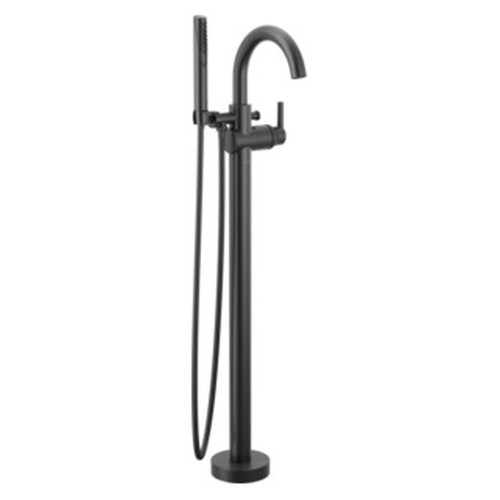 Delta T4759-BLFL Trinsic Delta Trinsic Single Handle Floor Mount Tub Filler Trim with Hand Shower, Matte Black Delta T4759-BLFL Trinsic Delta Trinsic Single Handle Floor Mount Tub Filler Trim with Hand Shower, Matte Black