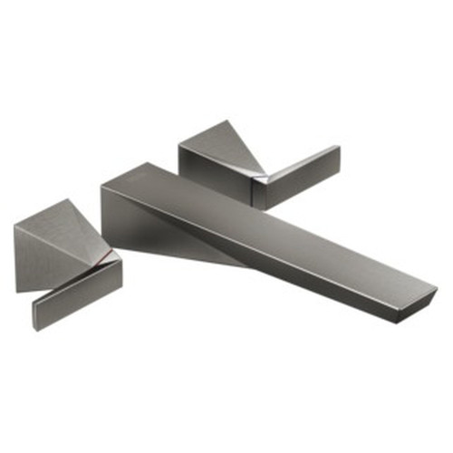 T5743-KS-PR-WL Trillian Delta Trillian Wall Mount Tub Filler Trim, Lumicoat Black Stainless