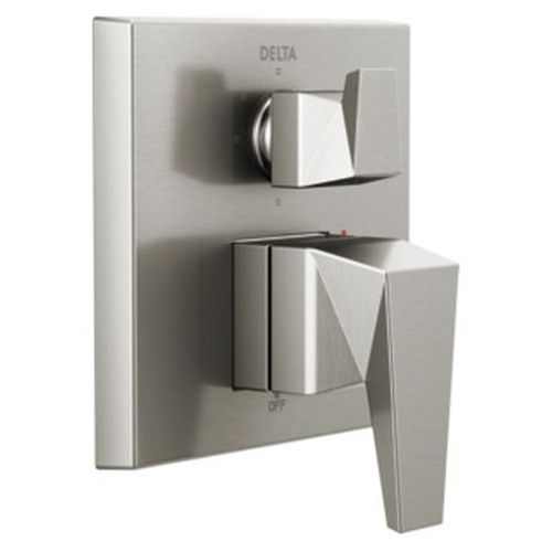 T24843-SS-PR Trillian Two-Handle Monitor 14 Series Valve Trim with 3-Setting Diverter, Lumicoat Stainless