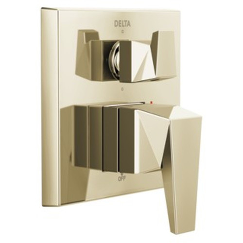 T24943-PN-PR Trillian Two-Handle Monitor 14 Series Valve Trim with 6-Setting Diverter, Lumicoat Polished Nickel