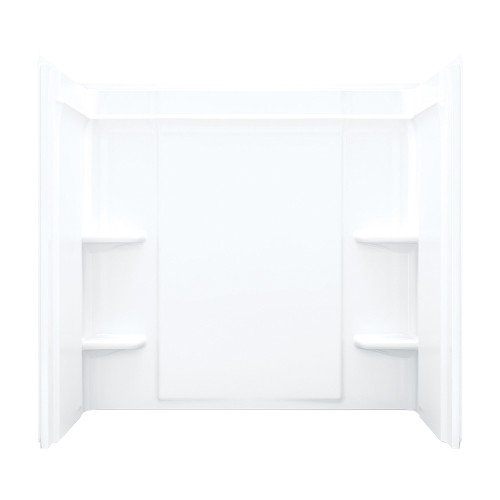 Sterling 71324100-0 55-in x 60-in x 33.25-in Vikrell Bathtub Wall Surround in White