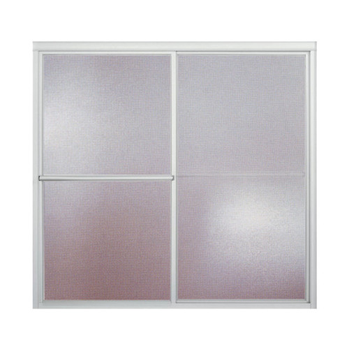 57.75-in x 56.25-in Bathtub Door in Silver