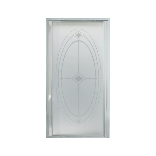 Sterling 1507D-31S Vista Pivot II 27-12-In X 31-1/4-In Framed Alcove Shower Door With Ellipse Glass