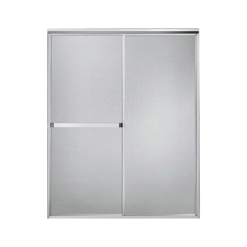 47-in to 52-in W x 65-in H Sliding Shower Door in Silver