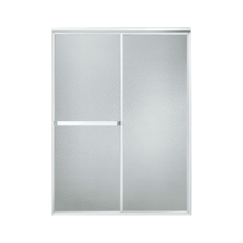 47-in to 52-in W x 65-in H Sliding Shower Door in Soft Silver