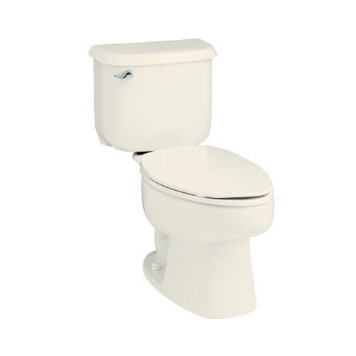 1.6-GPF 12-in Rough-In Elongated 2-Piece Standard Height Toilet in Biscuit