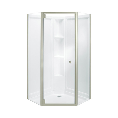 36.125-in W x 72-in Neo-Angle Shower Door in Nickel with Clear Glass 36.125-in W x 72-in Neo-Angle Shower Door in Nickel with Clear Glass