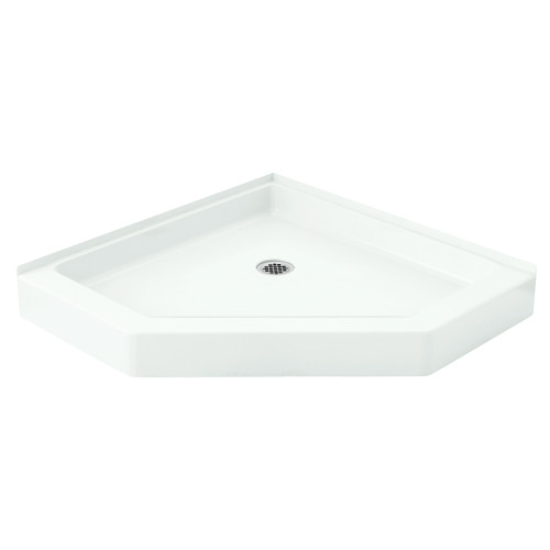 39-in x 39-in Vikrell Neo-Angle Corner Shower Base in White