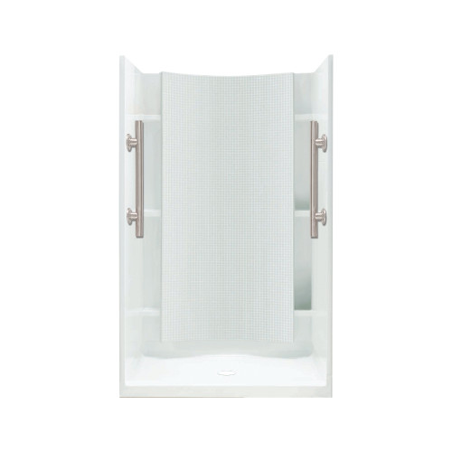 Alcove Shower Kit 36-in L x 36-in W x 71.25-in H in White