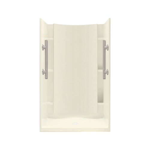 Alcove Shower Kit 36-in L x 36-in W x 71.25-in H in Biscuit