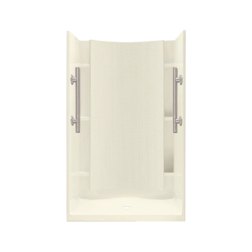 Alcove Shower Kit 36-in L x 42-in W x 75.75-in H in Biscuit