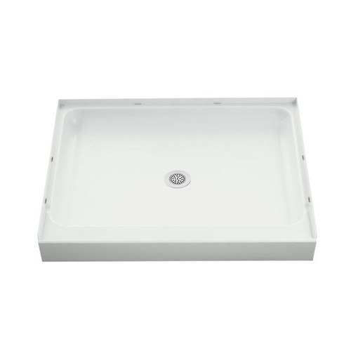Shower Base 34-in L x 42-in W with Center Drain in White