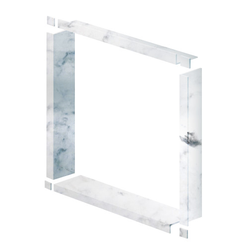 WTBK547-47 Saramar 54-in x 54-in x 7.5-in Window Trim, White Venito