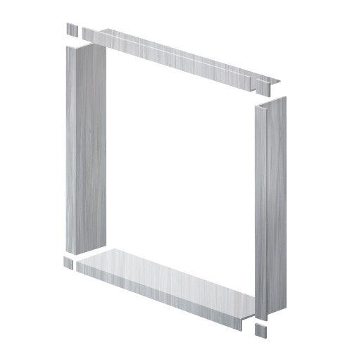 WTBK487-186 Lusso 48-in x 48-in x 7.5-in Window Trim, Glacier Grey