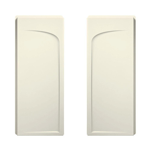 Ensemble 1.25-in x 34-in x 72.5-in. 2-piece Direct-to-Stud Shower End Wall Set in Biscuit