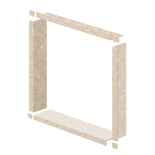 WTBK367-28 Saramar 36-in x 36-in x 7.5-in Window Trim, Cashew