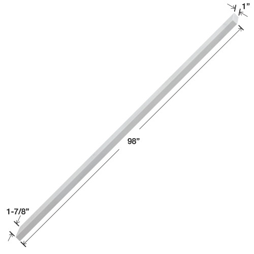 EM981-190 Lusso 1-in x 1.87-in x 98-in Transition Edge Molding, Bellanca