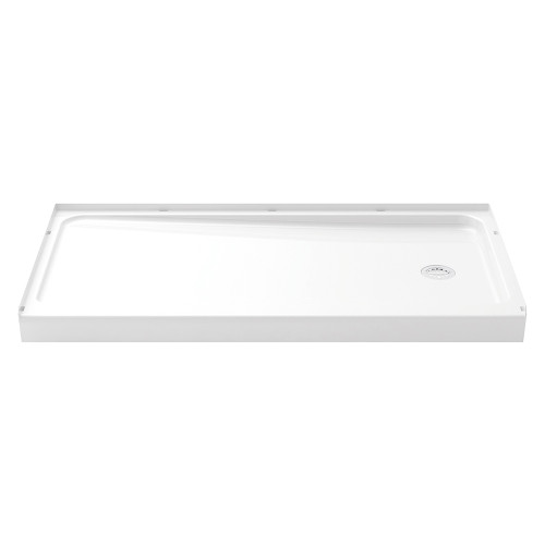 7218R-5475SC-0 60-in x 32-in Shower Base, Walls and Door Kit, in White/Chrome with Clear Glass