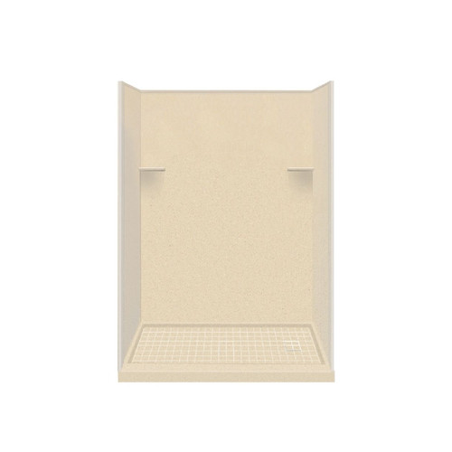 30-in x 60-in x 75-in Solid Surface Right-Hand Alcove Shower Kit in Sea Shore