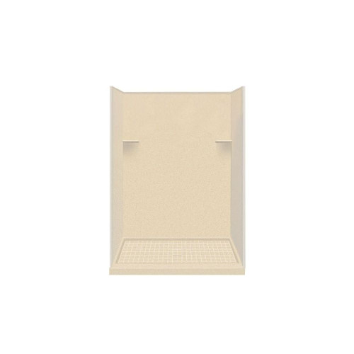 36-in x 60-in x 75-in Solid Surface Alcove Shower Kit in Sea Shore