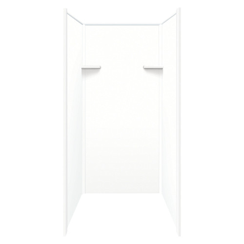 36-in x 36-in x 72-in Solid Surface Shower Wall Surround in White 36-in x 36-in x 72-in Solid Surface Shower Wall Surround in White