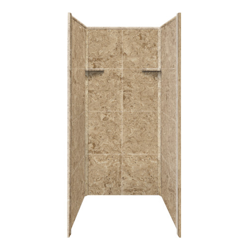 36-in x 36-in x 72-in Solid Surface Shower Wall Surround in Sand Mountain 36-in x 36-in x 72-in Solid Surface Shower Wall Surround in Sand Mountain