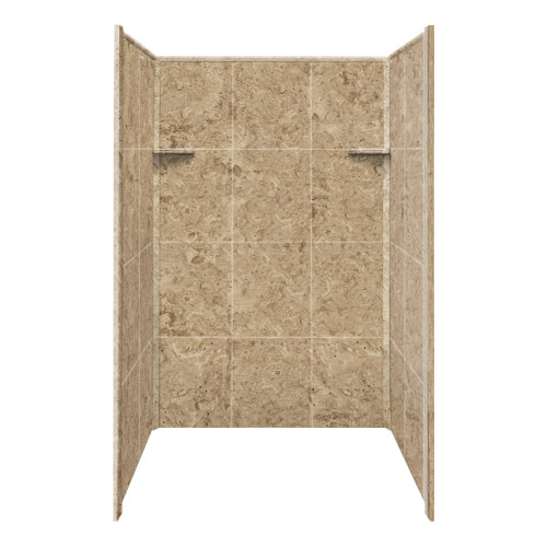 48-in x 36-in x 72-in Solid Surface Shower Wall Surround in Sand Mountain 48-in x 36-in x 72-in Solid Surface Shower Wall Surround in Sand Mountain