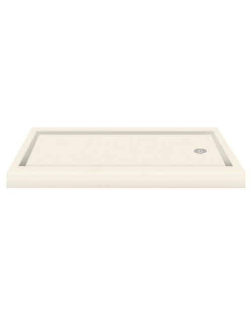 60 x 32 Solid Surface Shower Base with Right Hand Drain in Biscuit