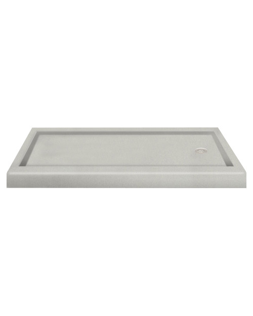 60 x 32 Solid Surface Shower Base with Right Hand Drain in Matrix Dusk