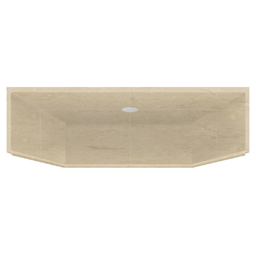 39.5-in x 37.75-in Solid Surface Shower Dome in Almond Sky