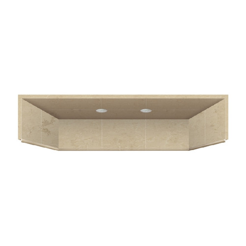 34-in x 48-in Solid Surface Shower Dome in Almond Sky