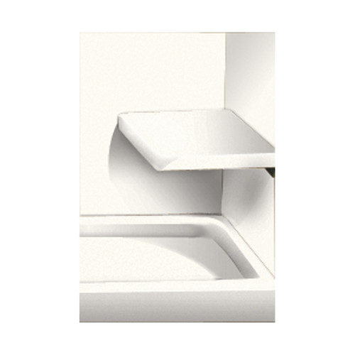 12-in x 24-in Solid Surface Wall-Mount Rectangular Shower Seat in White 12-in x 24-in Solid Surface Wall-Mount Rectangular Shower Seat in White