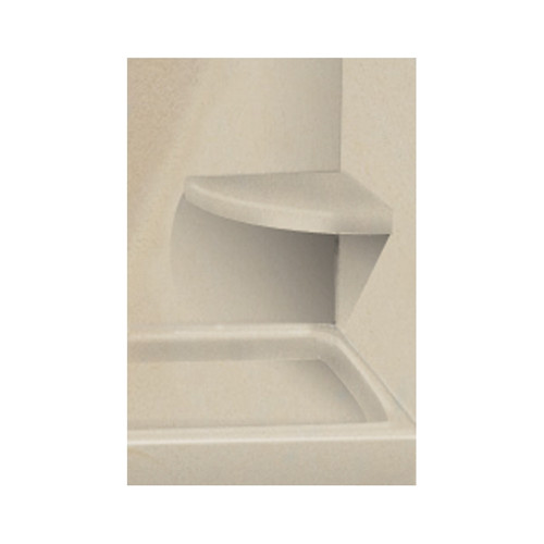 14-in x 14-in Solid Surface Wall-Mount Corner Shower Seat in Desert Earth 14-in x 14-in Solid Surface Wall-Mount Corner Shower Seat in Desert Earth