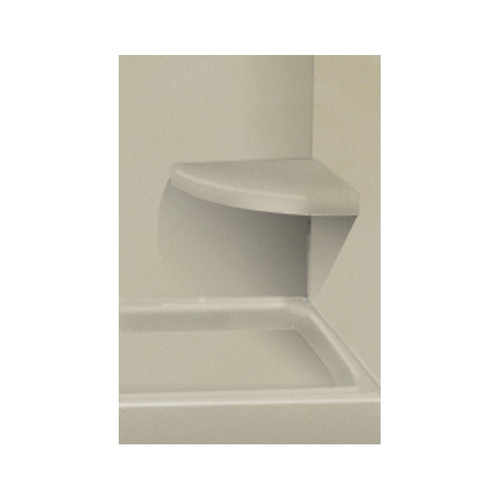14-in x 14-in Solid Surface Wall-Mount Corner Shower Seat in Peppered Sage 14-in x 14-in Solid Surface Wall-Mount Corner Shower Seat in Peppered Sage