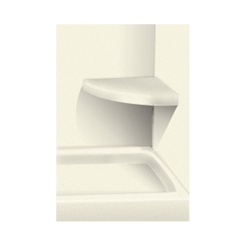 14-in x 14-in Solid Surface Wall-Mount Corner Shower Seat in Biscuit 14-in x 14-in Solid Surface Wall-Mount Corner Shower Seat in Biscuit