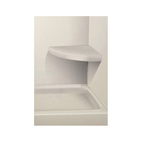 14-in x 14-in Solid Surface Wall-Mount Corner Shower Seat in Matrix White 14-in x 14-in Solid Surface Wall-Mount Corner Shower Seat in Matrix White