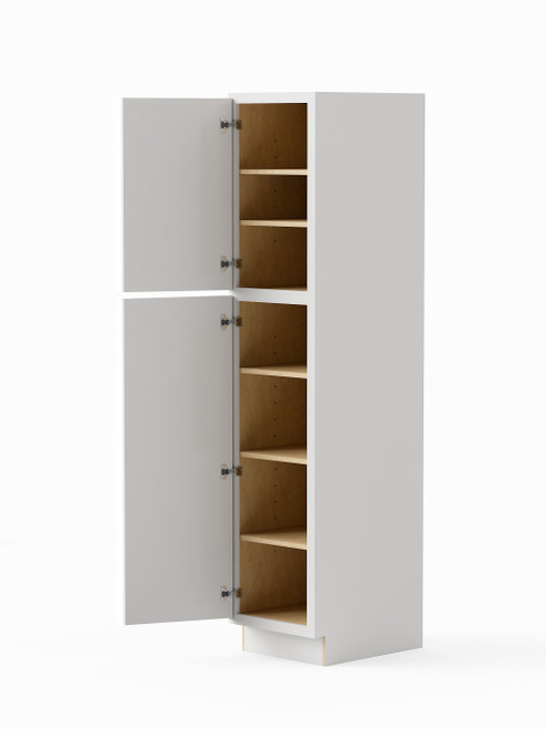18-in x 24-in x 84-in Ready To Assemble Slim Shaker Two Door Tall Utility Cabinet, White