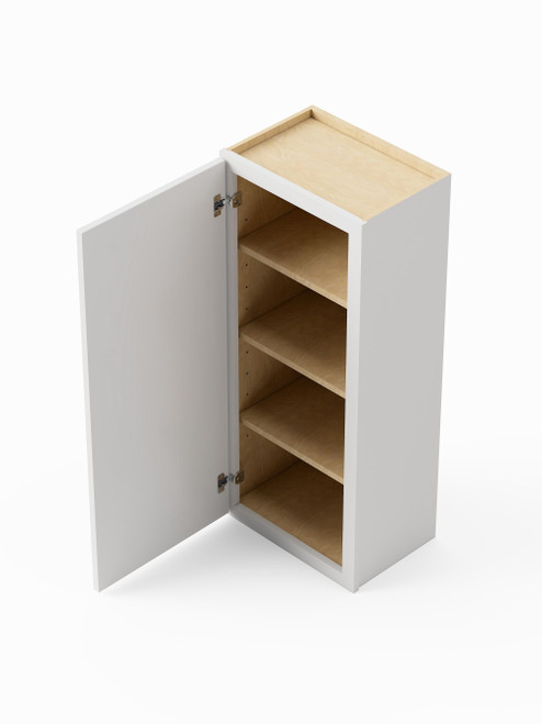 21-in x 12-in x 42-in Ready To Assemble Slim Shaker Single Door Wall Cabinet, White