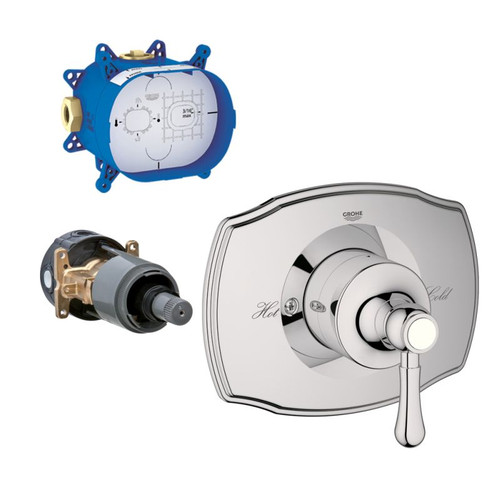 Pressure Balance Trim with Rough-in in Polished Nickel