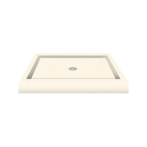 36 x 36 Solid Surface Shower Base with Center Drain in Moonlight