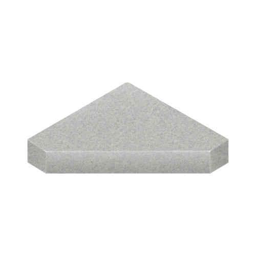 15-in x 15-in x 3-in Solid Surface Neo-Angle Corner Shower Seat, Grey Beach
