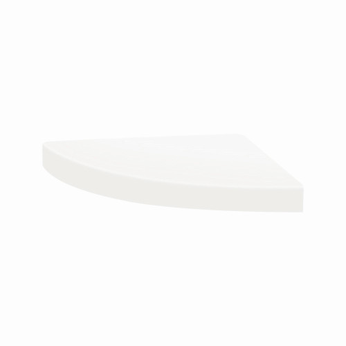 15-in x 15-in x 3-in Solid Surface Curved Corner Shower Seat, White