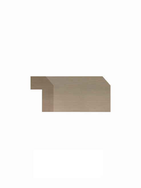 96-in Angled Light Rail Molding, Tan Wood