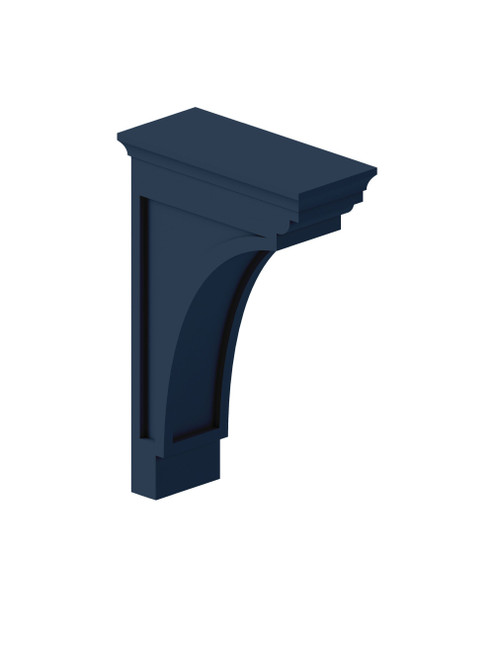4-in x 9-in x 12-in Modern Corbel, Navy Blue