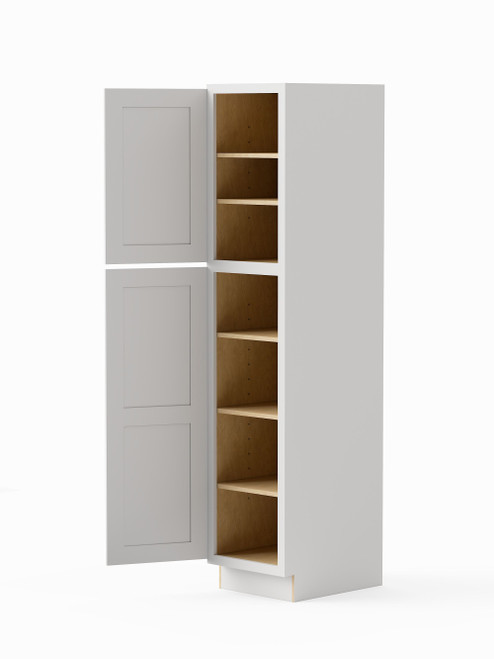 18-in x 24-in x 84-in Ready To Assemble Shaker Two Door Tall Utility Cabinet, White