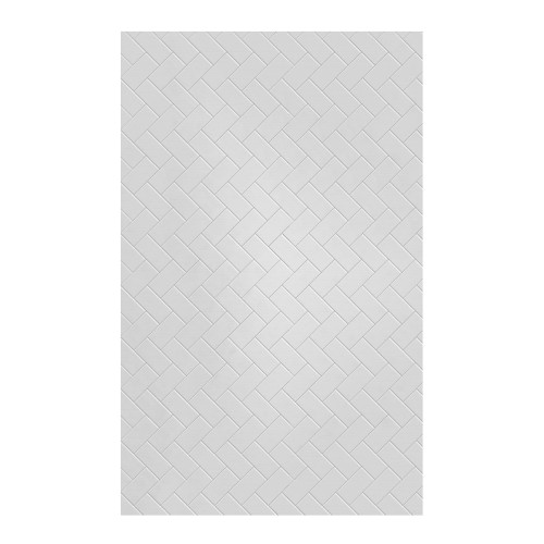 Prodigy 60-in x 96-in Glue to Wall Wall Panel, White (Textured Herringbone Pattern)