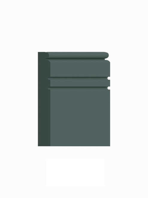 96-in Furniture Base Molding, Green