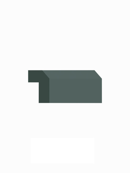 96-in Angled Light Rail Molding, Green
