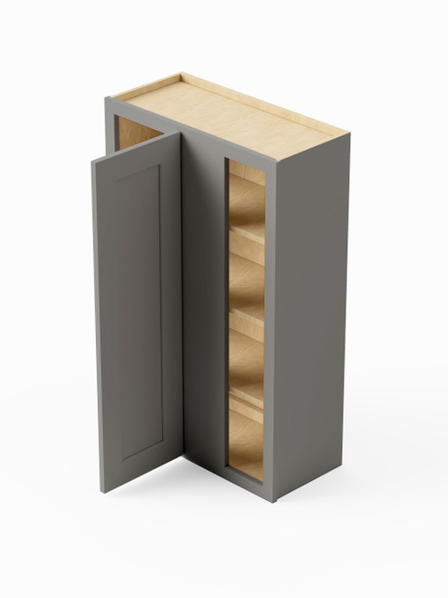 27-in x 12-in x 42-in Ready To Assemble Shaker Blind Wall Cabinet, Light Grey