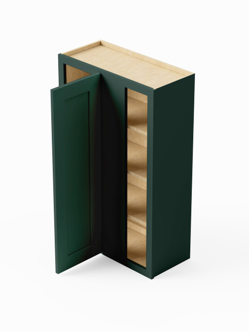 27-in x 12-in x 42-in Ready To Assemble Shaker Blind Wall Cabinet, Green